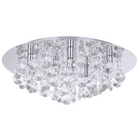 Montego Chrome Round Flush Ceiling Light