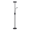 Mother and Child 2 Light Floor Lamp with Bulbs - Satin Black