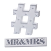 Mr & Mrs Wall Light - White and Hashtag LED Table Lamp - White