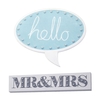 Mr & Mrs Wall Light - White and Hello Speech Bubble Wall Light - Blue
