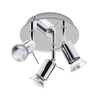 Myra 3 Light Circular Spotlight Plate - Mirror