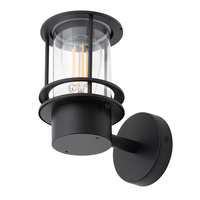 Narvas Miners Style Outdoor Wall Lantern - Black