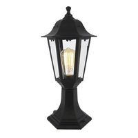 Neri Outdoor Polycarbonate Short Post Lantern - Black