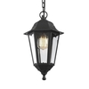 Neri Outdoor Wall Light Polycarbonate Hanging Lantern - Black