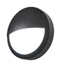 Nesta Round IP65 Eyelid Bulkhead Outdoor Wall Light - Black