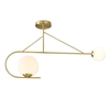 Nik 2 Light Semi Flush Ceiling Bar - Satin Brass