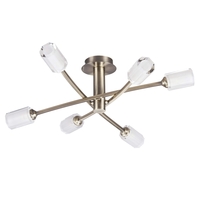 Octi Semi Flush Ceiling Light - Antique Brass