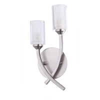 Octi Wall Light - 2 Light - Satin Chrome
