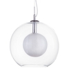Orbital 1 Light Glass Ball Pendant - Chrome