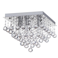 Orlando 5 Light Bathroom Square Flush Ceiling Light - Chrome