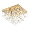 Orlando 5 Light Bathroom Square Flush Ceiling Light - Satin Brass