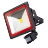 Outdoor 30 Watt LED Flood Light with PIR Security Sensor - Black