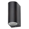 Outdoor Twin LED Up and Down Lighter Wall Light - Black