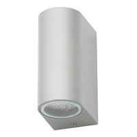 Outdoor Twin LED Up and Down Lighter Wall Light - Grey