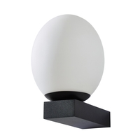 Ovo 1 Light Bathroom Wall Light - Black