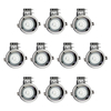 Pack of 10 Fire Rated IP20 Fixed Downlighter with LED Bulbs - Black Chrome