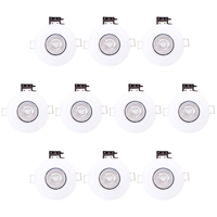 Pack of 10 Fire Rated IP20 Fixed Downlighter with LED Bulbs - White