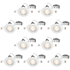 Pack of 10 Recessed Downlights with LED Bulbs - White