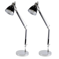 Pack of 2 Hehuanshan Swing-Arm Task Lamps - Black