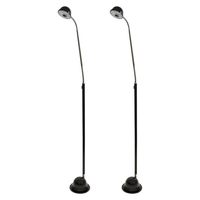 Pack of 2 Korab Adjustable LED Floor Lamps - Black