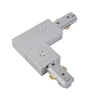 Pack of 2 L Shaped Connector for Single Circuit Mains Track - Silver