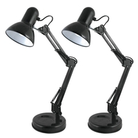 Pack of 2 Nordend 1 Light Swing Task Lamps - Black