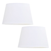 Pack of 2 Tapered Easy to Fit Lamp Shades - Ivory