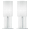 Pack of 2 White Acrylic Ribbed Table Lamp