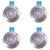Pack of 4 Fire Rated IP20 Rated Tilt Downlighter with LED Bulbs - Satin Chrome