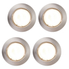 Pack of 4 Frea Recessed Downlight - Satin Chrome