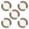 Pack of 5 Charles Circular Daylight LED Under Kitchen Cabinet Light - Satin Nickel