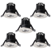Pack of 5 Integral LED Fixed Warm White Fire Rated Downlights - Brushed Chrome