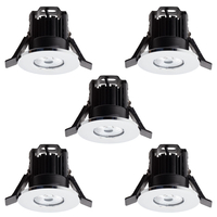 Pack of 5 Integral LED Fixed Warm White Fire Rated Downlights - Chrome