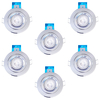Pack of 6 Fire Rated IP20 Fixed Downlighter with LED Bulbs - Chrome