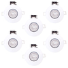 Pack of 6 Fire Rated IP20 Fixed Downlighter with LED Bulbs - White
