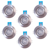 Pack of 6 Fire Rated IP20 Rated Tilt Downlighter with LED Bulbs - Satin Chrome
