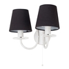 Pavlo Wall Light with Black Shades - 2 Light - White