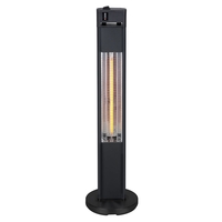 Pedestal 1600W Floor Standing Patio Radiant Heater - Black
