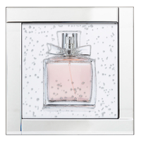 Perfume Bottle Mirrored Picture Frame - Silver