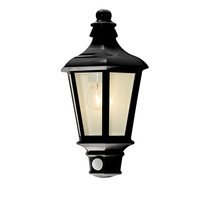 Perry Outdoor PIR Half Lantern - Dark Grey