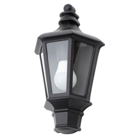 Perry Outdoor Traditional Half Lantern - Black