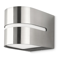 Philips Hazel Outdoor Up and Down Wall Light - Stainless Steel