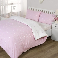 Polka Dot Kingsize Fitted Bed Sheet - Pink