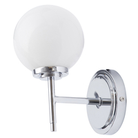 Preston 1 Light Bathroom Globe Wall Light - Chrome