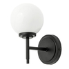 Preston 1 Light Bathroom Globe Wall Light - Matte Black