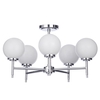 Preston 5 Light Bathroom Semi Flush Globe Ceiling Light - Chrome