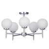 Preston 5 Light Bathroom Semi Flush Globe Ceiling Light - Chrome