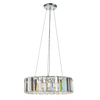 Prism Glass 3 Light Ceiling Pendant - Chrome