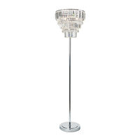 Prism Glass Floor Lamp - Chrome