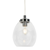 Quincy Clear Glass Bathroom Ceiling Pendant - Chrome